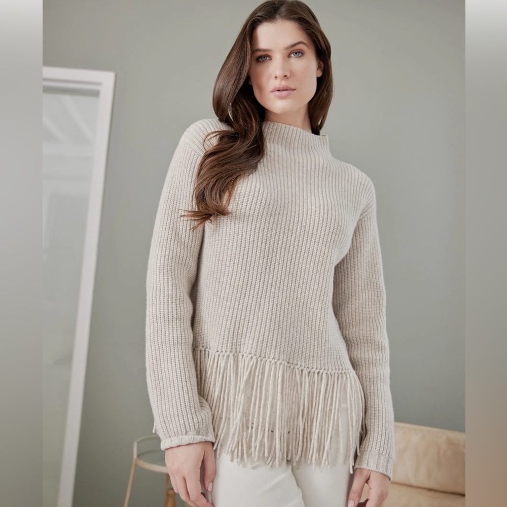 Fringe Sweater medium Merino Wool NWOT